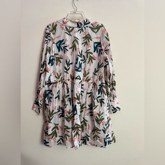 Eloquii Summer Pink Green Floral Print Dress Colorful Flutter Sleeve Sz 18 NWOT - Picture 4 of 4